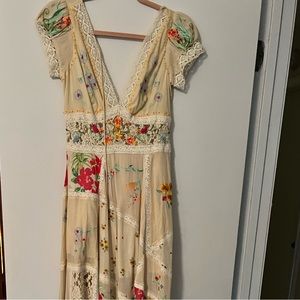 Free People hibiscus maxi dress nwot
